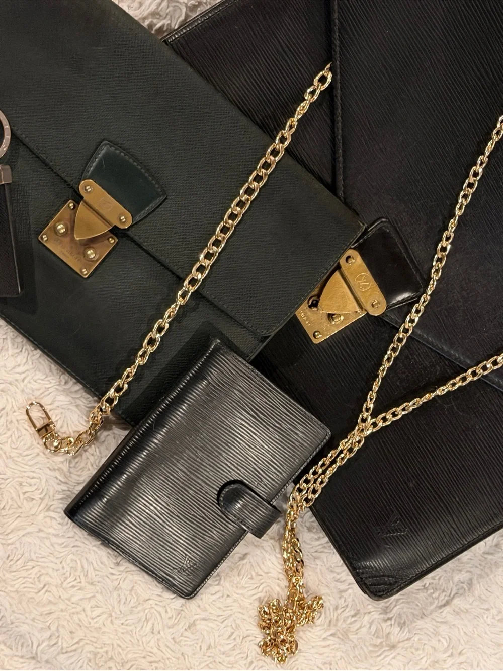 Louis Vuitton Taiga & Epi Leather Executive Bundle Set | Vintage LV crated set